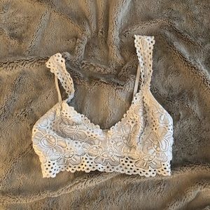 White lace bralet